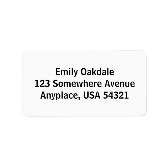 White Simple Plain Address Labels (Front)