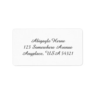 White Simple Plain Address Labels