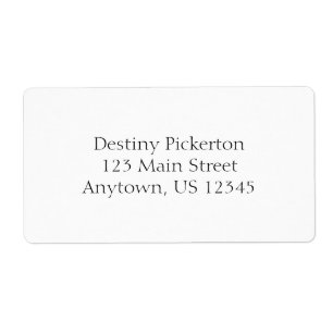 White Simple Plain Shipping Labels