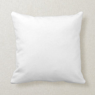 White Simple Solid Colour Throw Pillow
