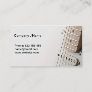 White single coil guitar business card
