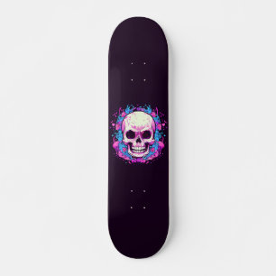 White Skull Skateboard