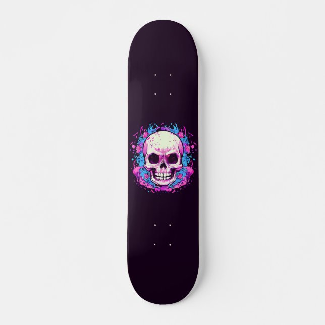 White Skull  Skateboard (Front)