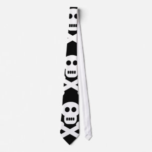 White Skulls Tie