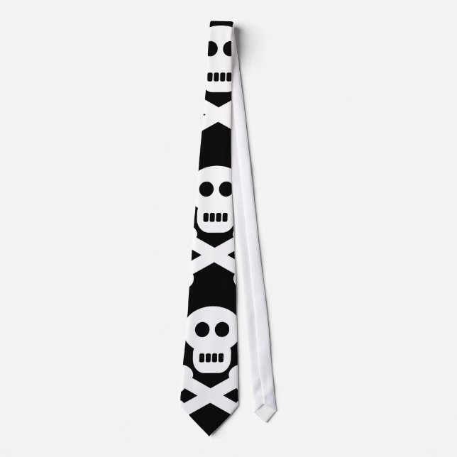 White Skulls Tie (Front)