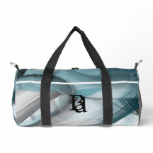 White Small Gym Bag Trend Abstract Blue Ocean
