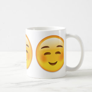 White Smiling Face Emoji Coffee Mug