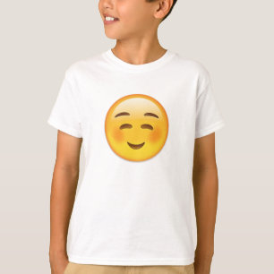 White Smiling Face Emoji T-Shirt