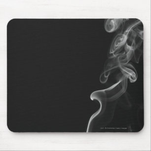 White Smoke Against A Black Background Mouse Mat