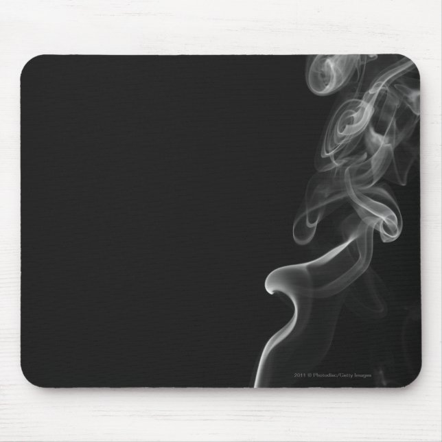 White Smoke Against A Black Background Mouse Mat (Front)