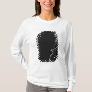 White Smoke Against A Black Background T-Shirt