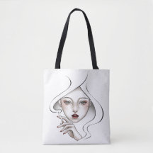 White Smoked Girl Trash Bag