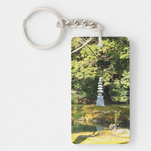 White Snake Pagoda / Hakuja No Tsuka Key Ring (Front)