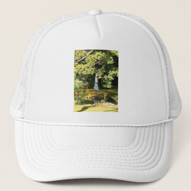 White Snake Pagoda / Hakuja No Tsuka Trucker Hat (Front)