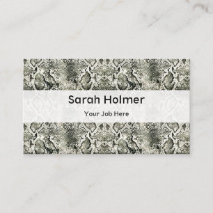 White Snake print Business Card