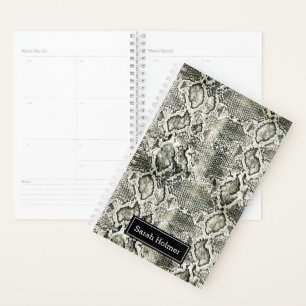 White Snake print Planner
