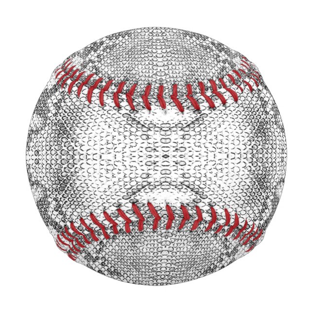 White Snake Skin Print Baseball (Front)