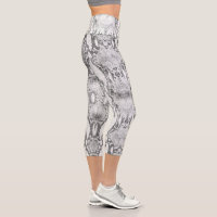 White Snake Skin Print