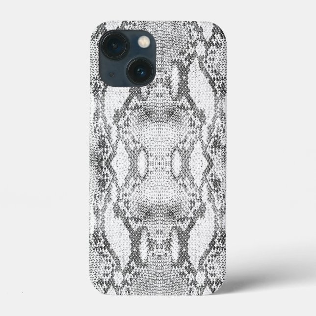 White Snake Skin Print Case-Mate iPhone Case (Back)