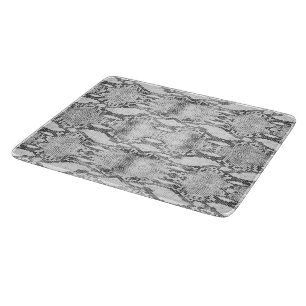 White Snake Skin Print Cutting Board