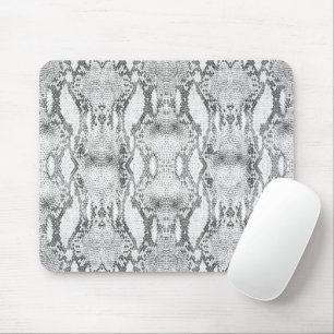 White Snake Skin Print Mouse Mat