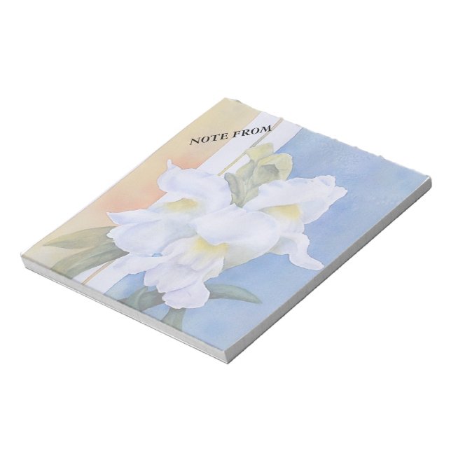 WHITE SNAP DRAGONS CUSTOMIZABLE NOTE PAD (Rotated)
