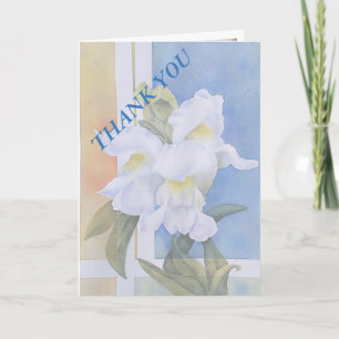 WHITE SNAPDRAGONS THANK YOU CARD
