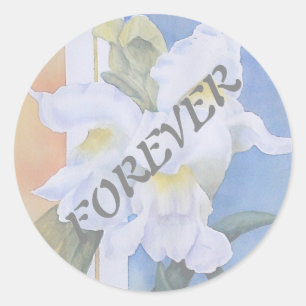 WHITE SNAPDRAGONS WEDDING STICKERS