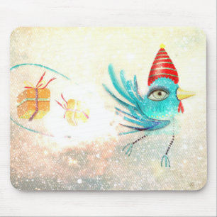 White snow Christmas Mousepad