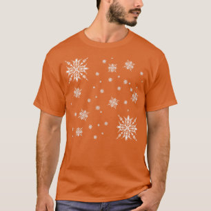 White Snow flake pattern T-Shirt