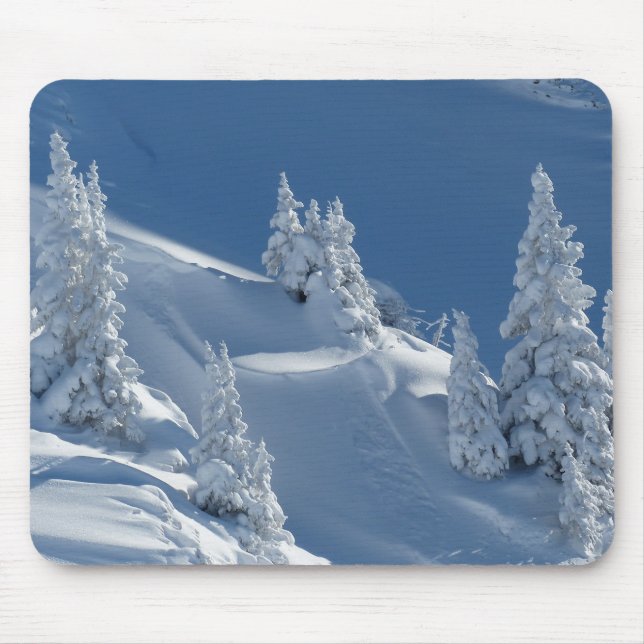 White snow landscape mouse mat (Front)