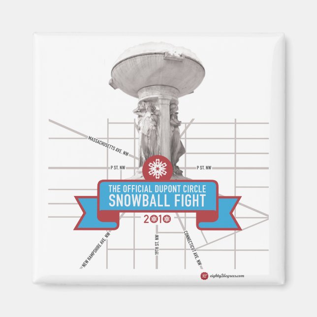 White Snow Magnet (Front)