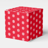 White snow star snowflakes pattern red gift