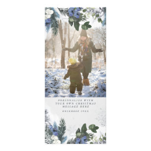 White Snow Winter Christmas Photo Cards