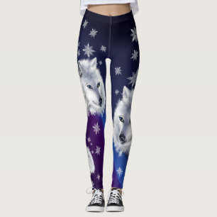 WHITE SNOW WOLF LEGGINGS
