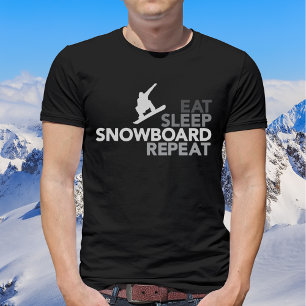 White Snowboard T-Shirt