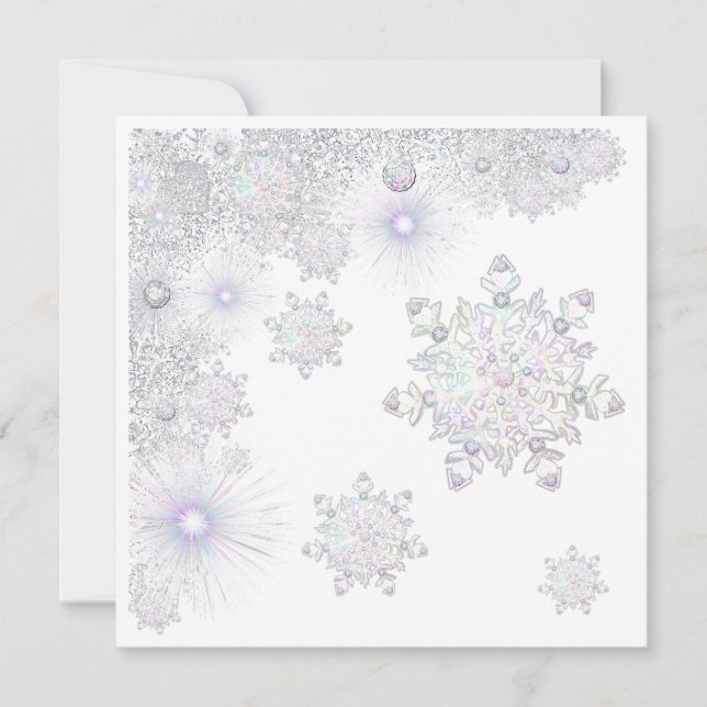 White Snowflake Card (Front)