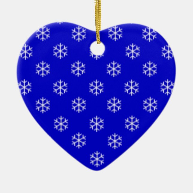 White Snowflake Ceramic Tree Decoration (Front)
