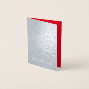 White snowflake Christmas tree graphic Foil Card