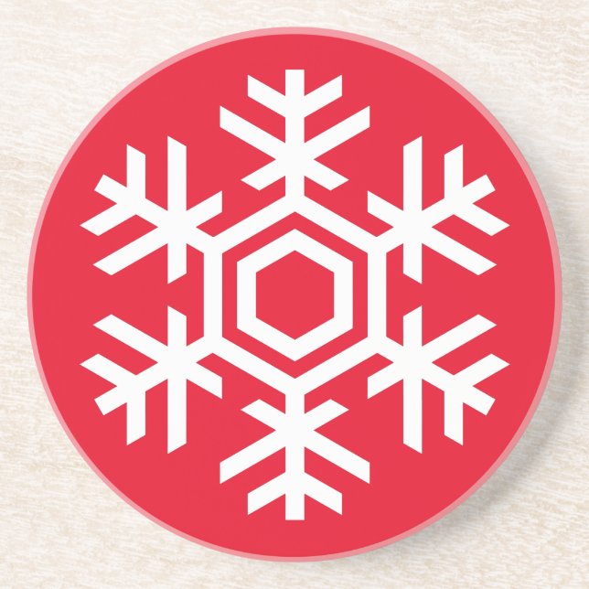 White Snowflake Coaster (Front)