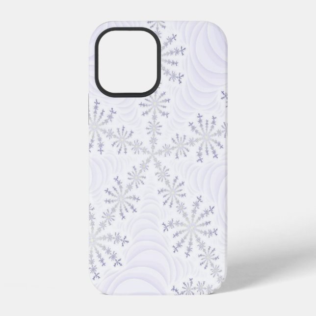 White Snowflake Fractal iPhone Case (Back)
