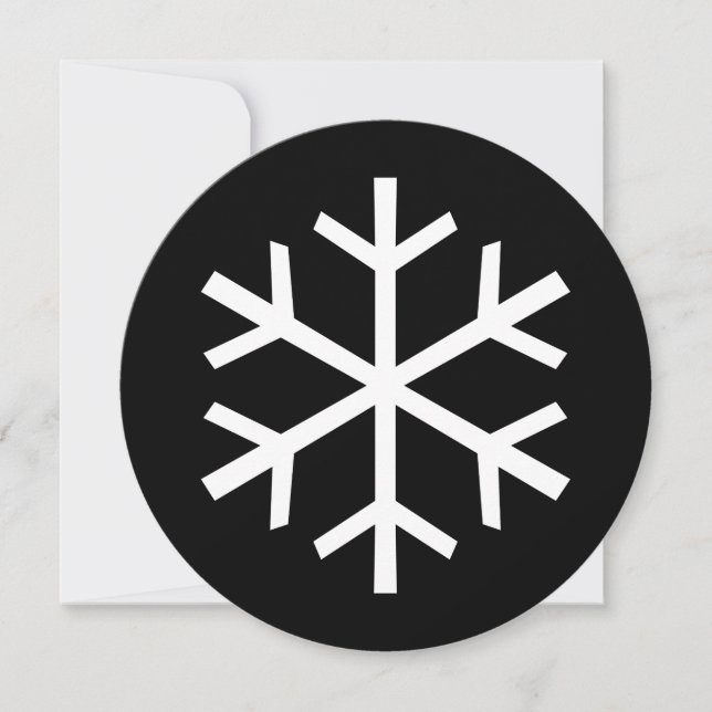 White Snowflake | Holiday Celebration Invitation (Front)