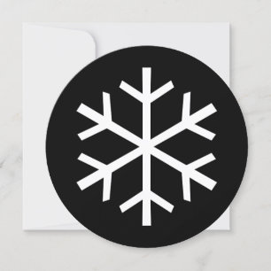 White Snowflake Holiday Celebration Invitation