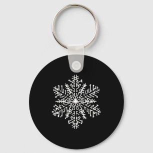 White Snowflake  Key Ring