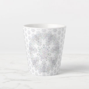 White Snowflake Latte Mug