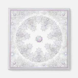 white snowflake magnet