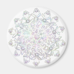 white snowflake magnet