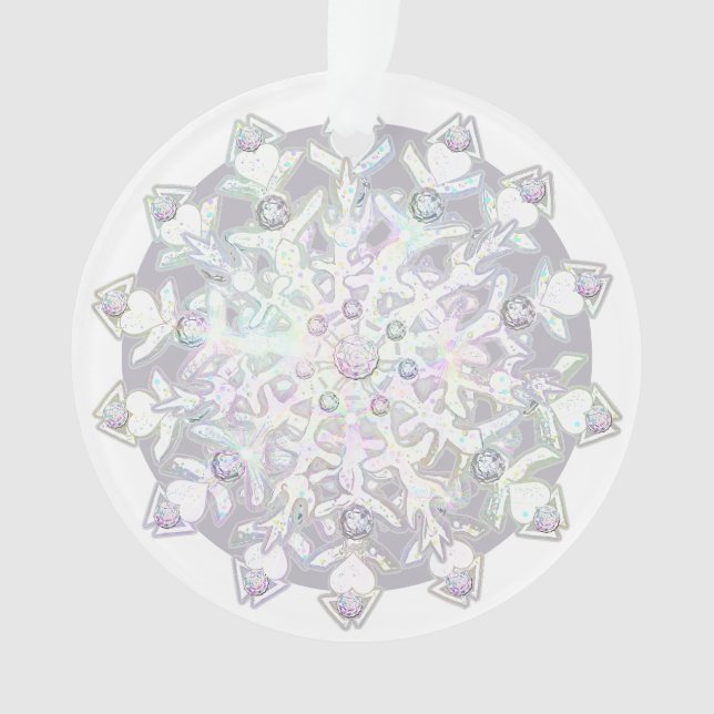 white Snowflake Ornament (Front)