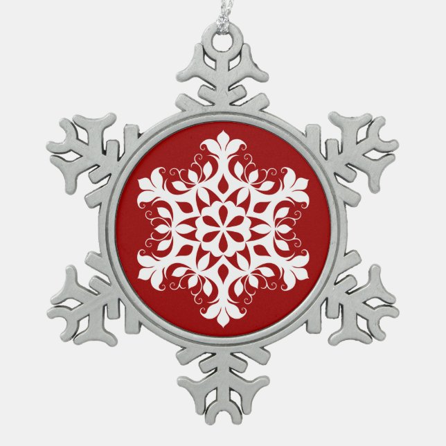 White Snowflake Ornament (Front)