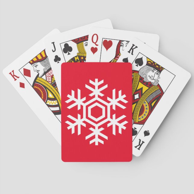 White Snowflake Playing Cards (Back)